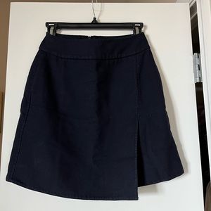 Uniqlo Navy Asymmetrical  Wrap Skirt